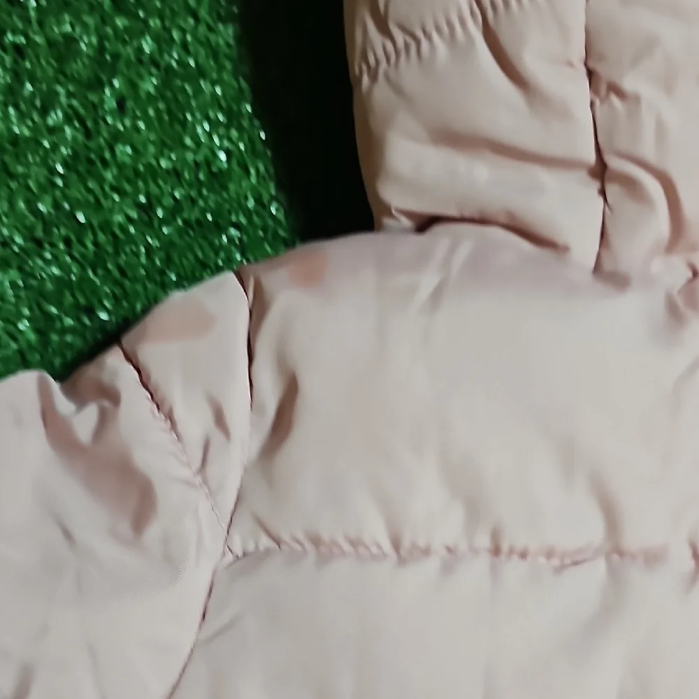 Old Navy Blush Puffer Jacket with Hood Ears 6-12 M